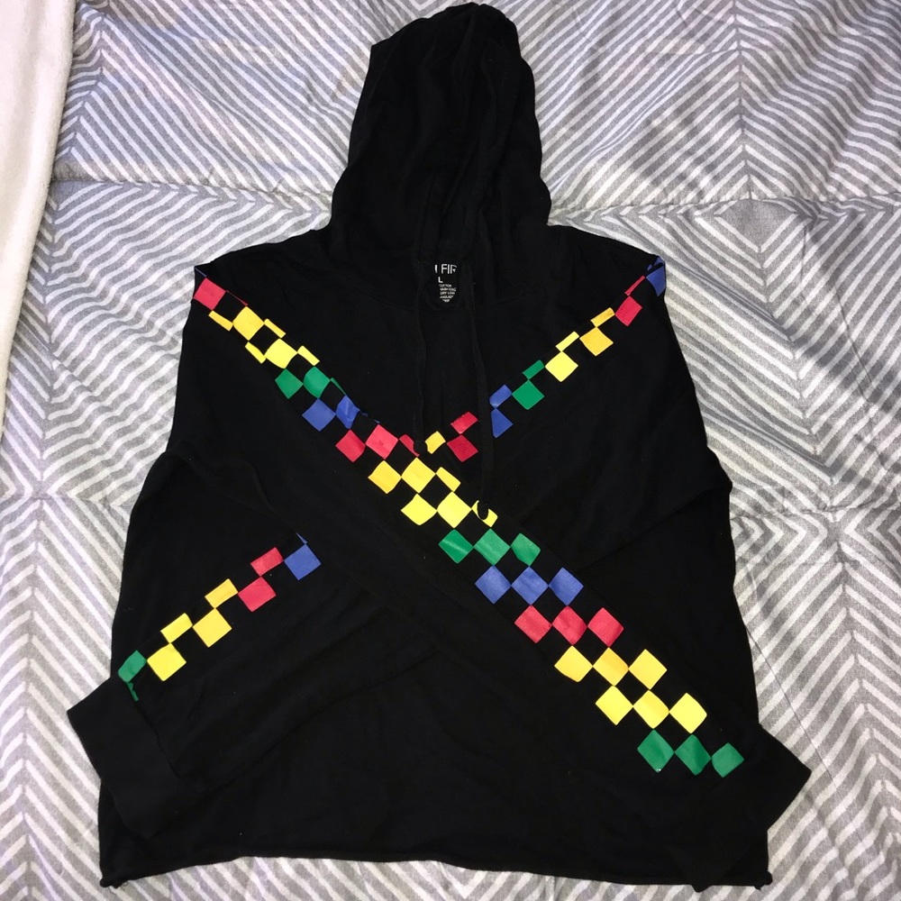 A Black Checkered Long Sleeve Shirt